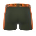 Lot de 3 Boxers homme Polyamide Kaki/Orange/Noir/Beu foncé/Jaune/Gris Uni - Umbro