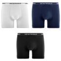 Lot de 3 Boxers homme Coton Blanc/Bleu Marine/Noir/Gris Uni - Emporio Armani