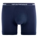 Lot de 3 Boxers homme Coton Blanc/Bleu Marine/Noir/Gris Uni - Emporio Armani