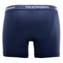 Lot de 3 Boxers homme Coton Blanc/Bleu Marine/Noir/Gris Uni - Emporio Armani
