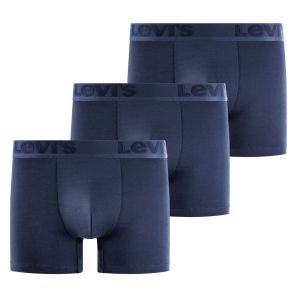 Lot de 3 Boxers Premium Homme Coton Bleu Unis - Levis