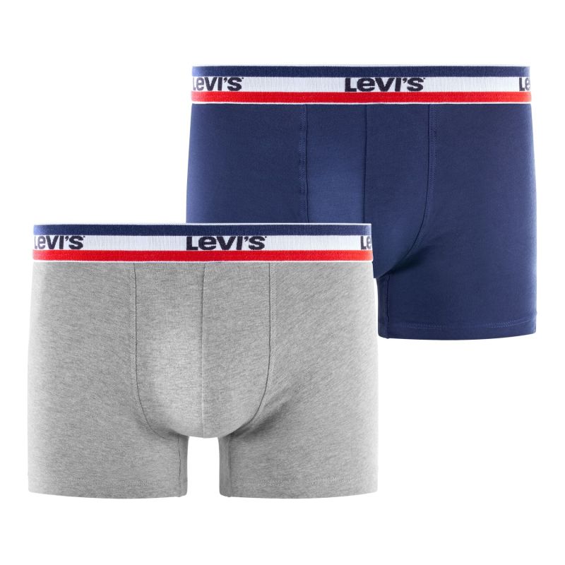 Lot de 2 boxers homme Coton Gris/Bleu- Levis