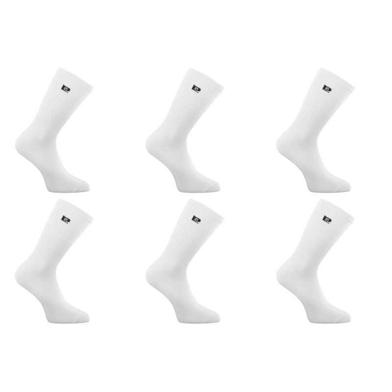 Lot de 6 Paires de Chaussettes Blanc