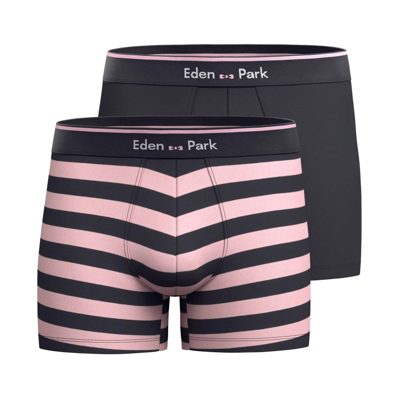Lot de 2 Boxers homme Coton Bleu/Rose - Eden Park