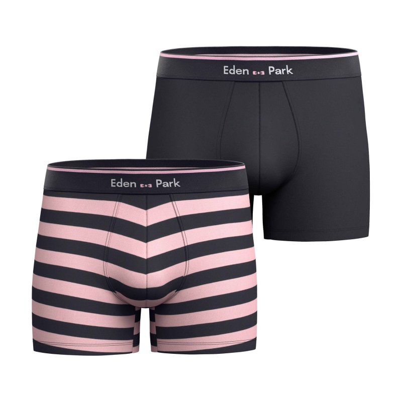 Lot de 2 Boxers homme Coton Bleu/Rose - Eden Park