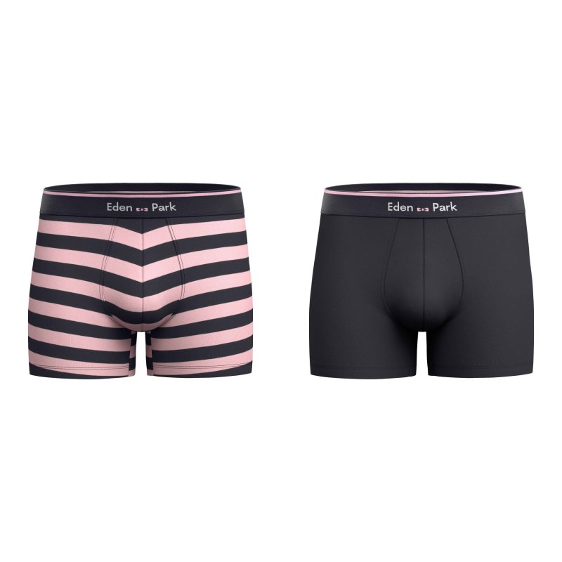 Lot de 2 Boxers homme Coton Bleu/Rose - Eden Park