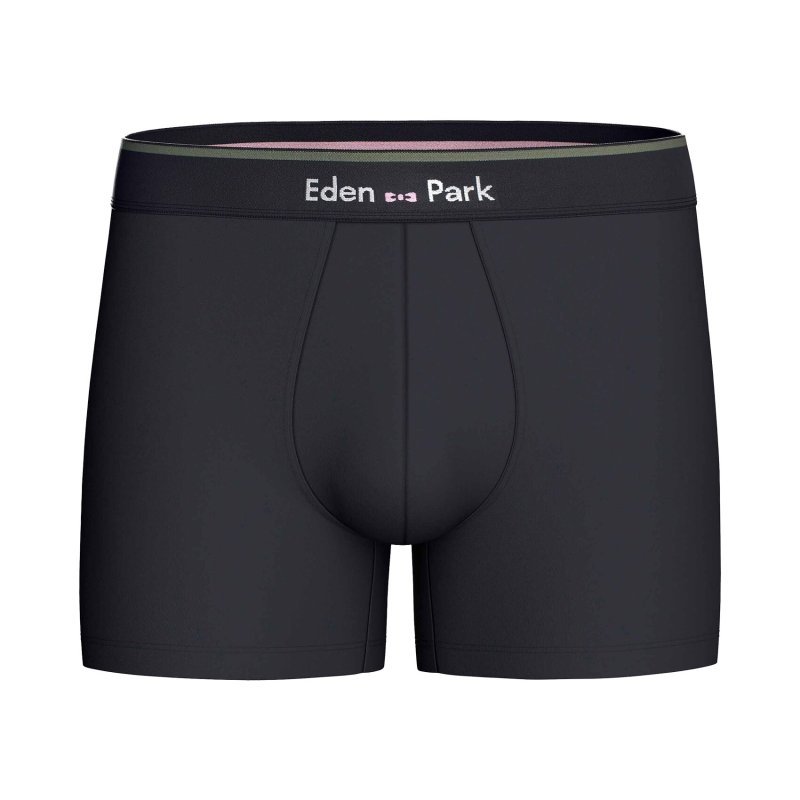 Lot de 2 Boxers homme Coton Noir/Kaki - Eden Park