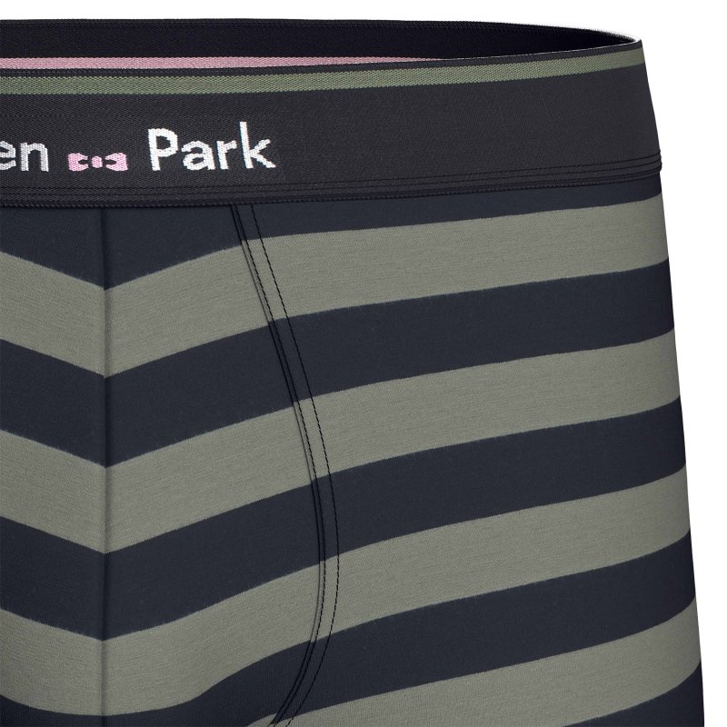 Lot de 2 Boxers homme Coton Noir/Kaki - Eden Park