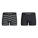 Lot de 2 Boxers homme Coton Noir/Kaki - Eden Park