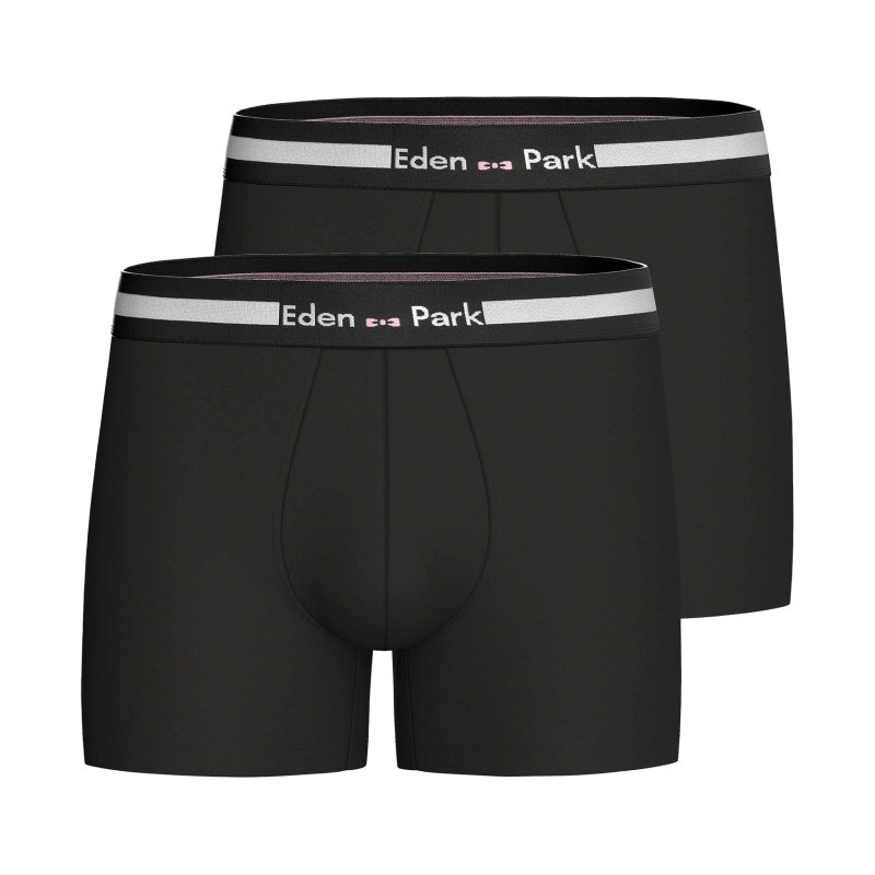 Lot de 2 Boxers homme Coton Noir/Blanc/Rose - Eden Park