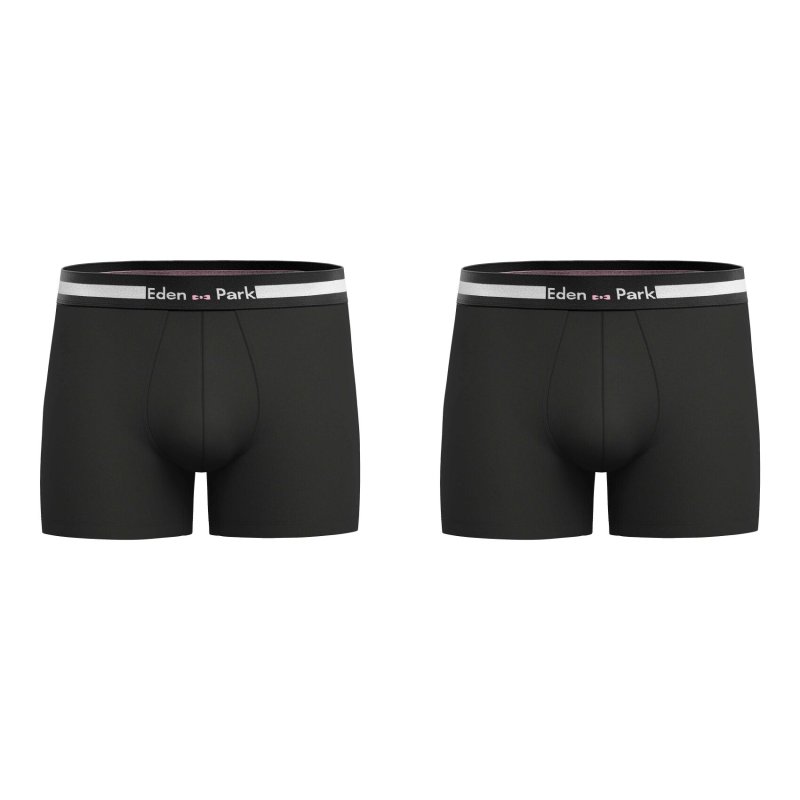 Lot de 2 Boxers homme Coton Noir/Blanc/Rose - Eden Park