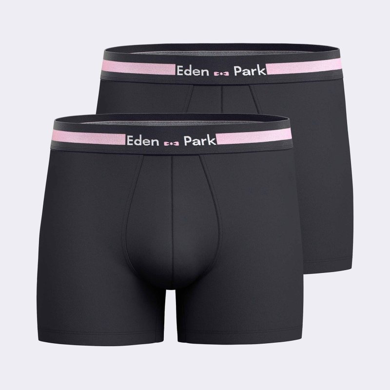 Lot de 2 Boxers homme Coton Bleu/Rose/blanc - Eden Park