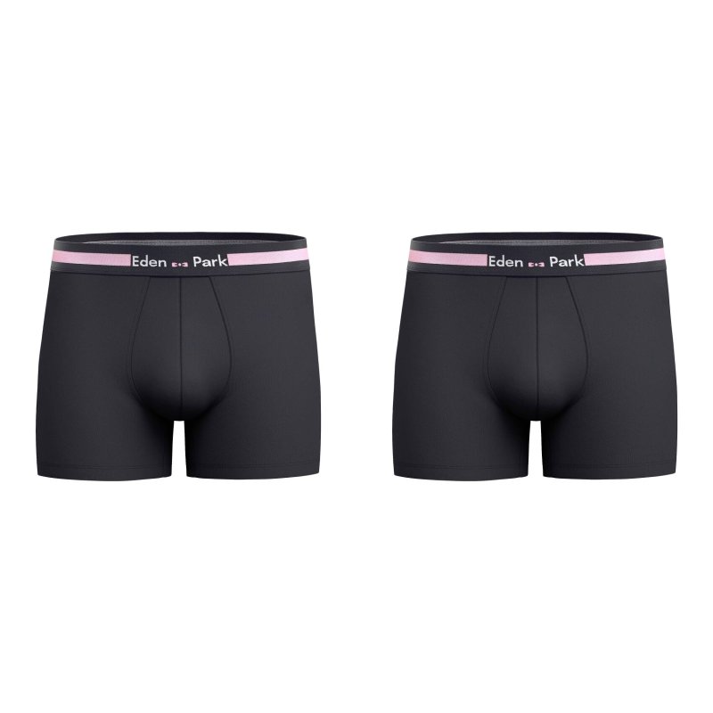 Lot de 2 Boxers homme Coton Bleu/Rose/blanc - Eden Park