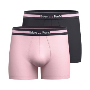 Lot de 2 Boxers homme Coton Noir/Rose - Eden Park