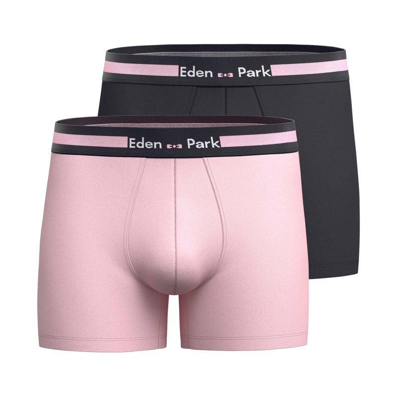 Lot de 2 Boxers homme Coton Noir/Rose - Eden Park
