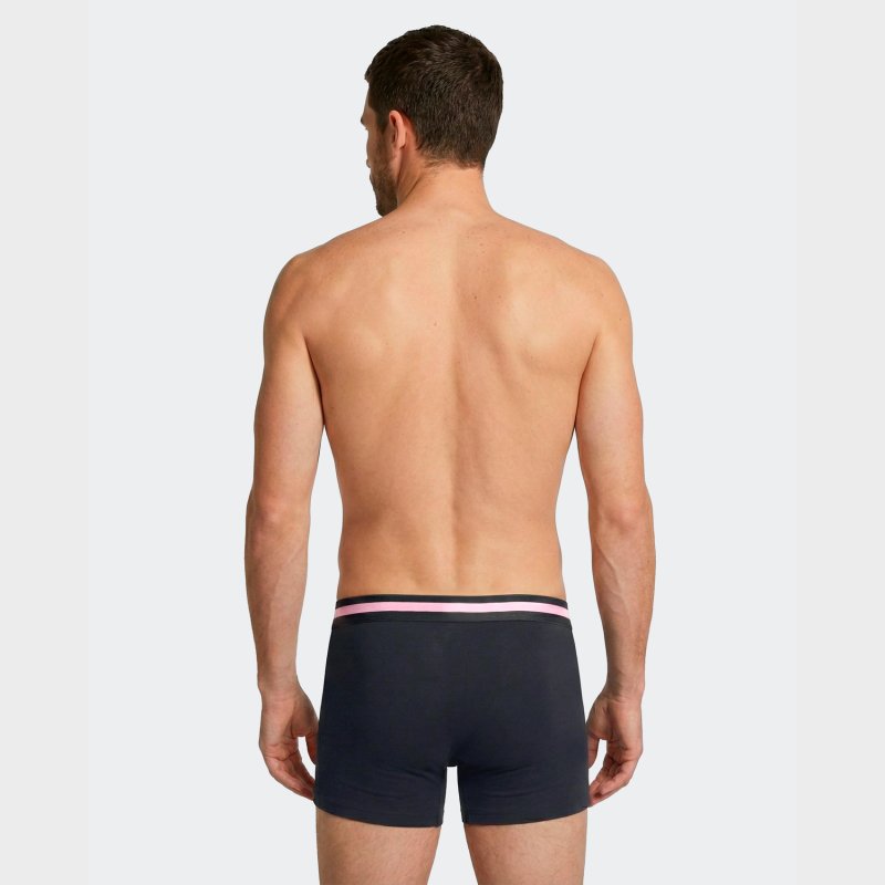 Lot de 2 Boxers homme Coton Noir/Rose - Eden Park