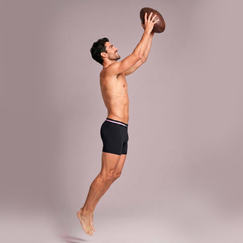 Lot de 2 Boxers homme Coton Noir/Rose - Eden Park