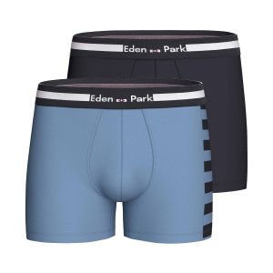 Lot de 2 Boxers homme Coton Bleu/Noir/Blanc/Rose - Eden Park