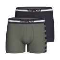 Lot de 2 Boxers homme Coton Kaki/Noir - Eden Park