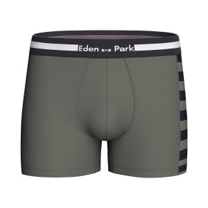 Lot de 2 Boxers homme Coton Kaki/Noir - Eden Park