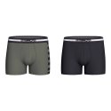Lot de 2 Boxers homme Coton Kaki/Noir - Eden Park