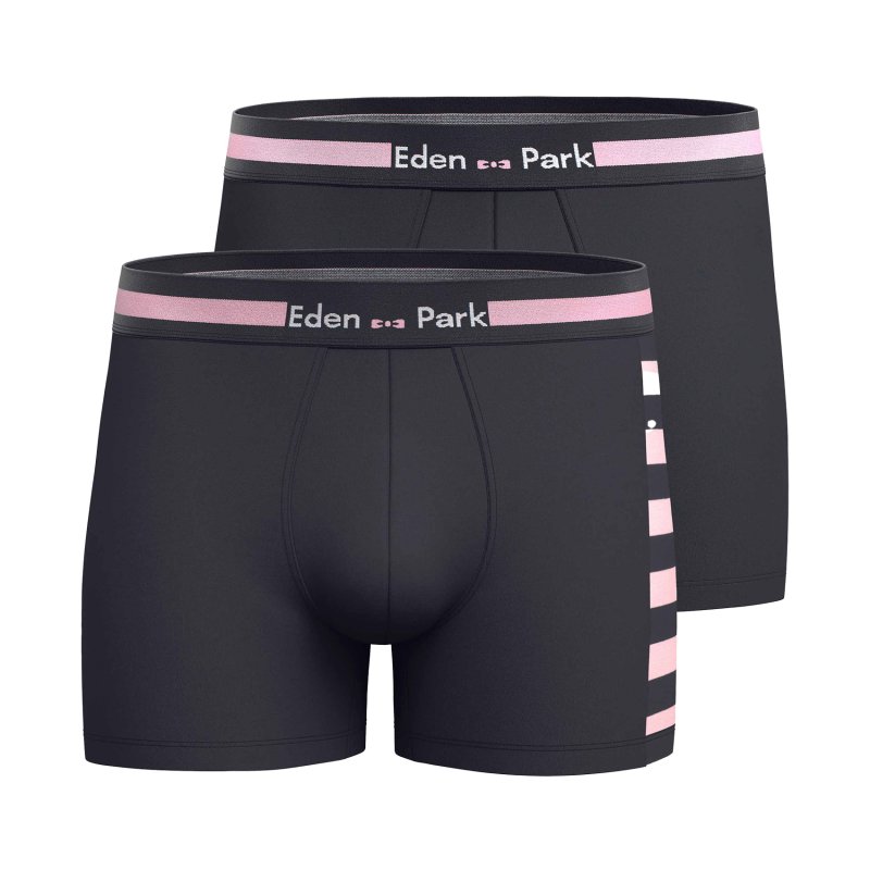 Lot de 2 Boxers homme Coton Bleu/Rose/Rose - Eden Park