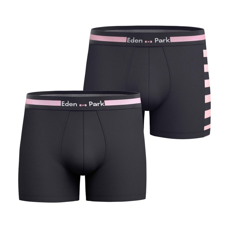 Lot de 2 Boxers homme Coton Bleu/Rose/Rose - Eden Park