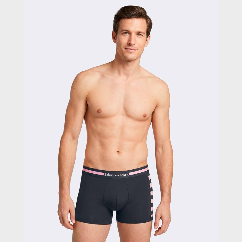 Lot de 2 Boxers homme Coton Bleu/Rose/Rose - Eden Park