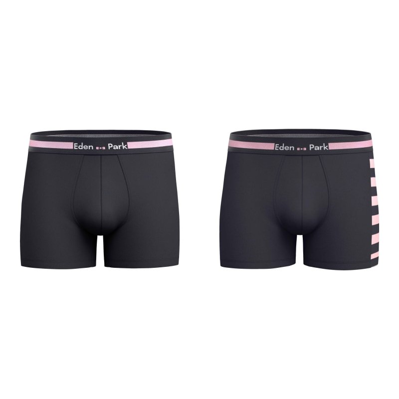 Lot de 2 Boxers homme Coton Bleu/Rose/Rose - Eden Park