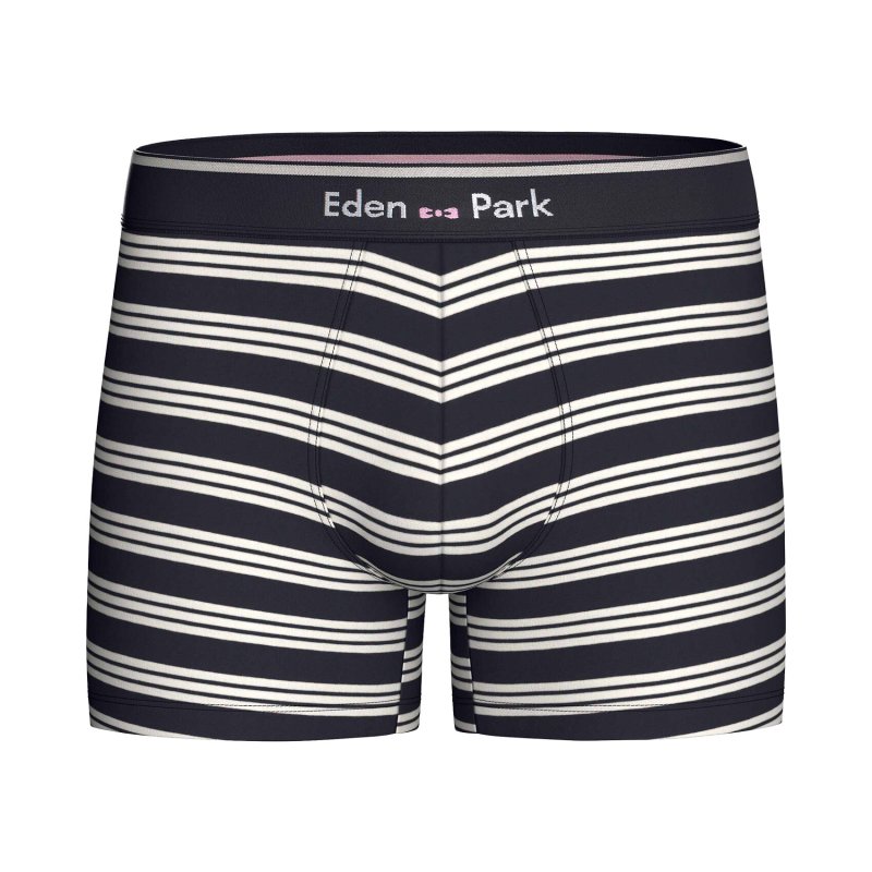 Lot de 2 Boxers homme Coton Bleu/Blanc - Eden Park