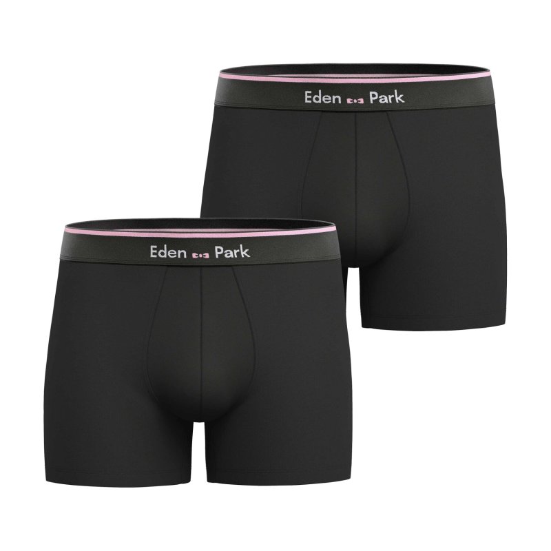 Lot de 2 Boxers homme Coton Noir/Rose/Bleu - Eden Park