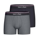Lot de 2 Boxers homme Coton Gris/Bleu/Rose - Eden Park