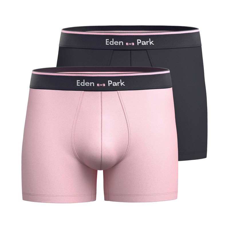 Lot de 2 Boxers homme Coton Bleu/Rose - Eden Park