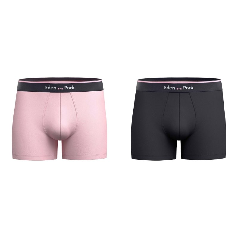 Lot de 2 Boxers homme Coton Bleu/Rose - Eden Park