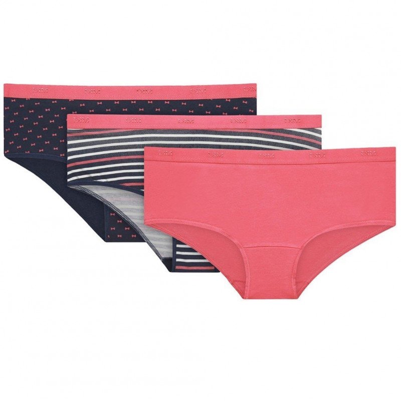 DIM Lot de 3 Boxers Femme Coton POCKETS STRETCH Pretty Rose eBay